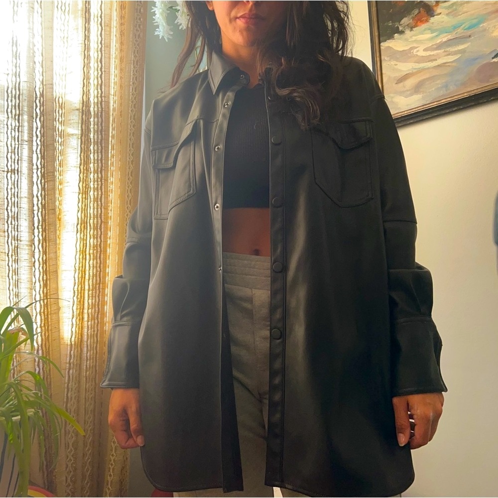 Zara Oversized Leather Jacket